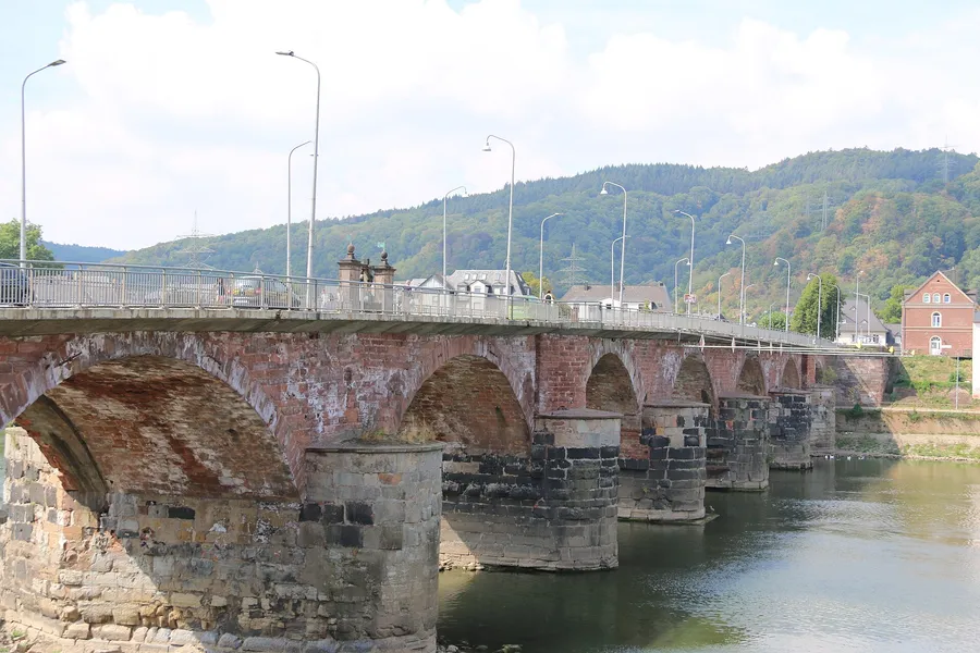 Römerbrücke über die Mosel in Trier